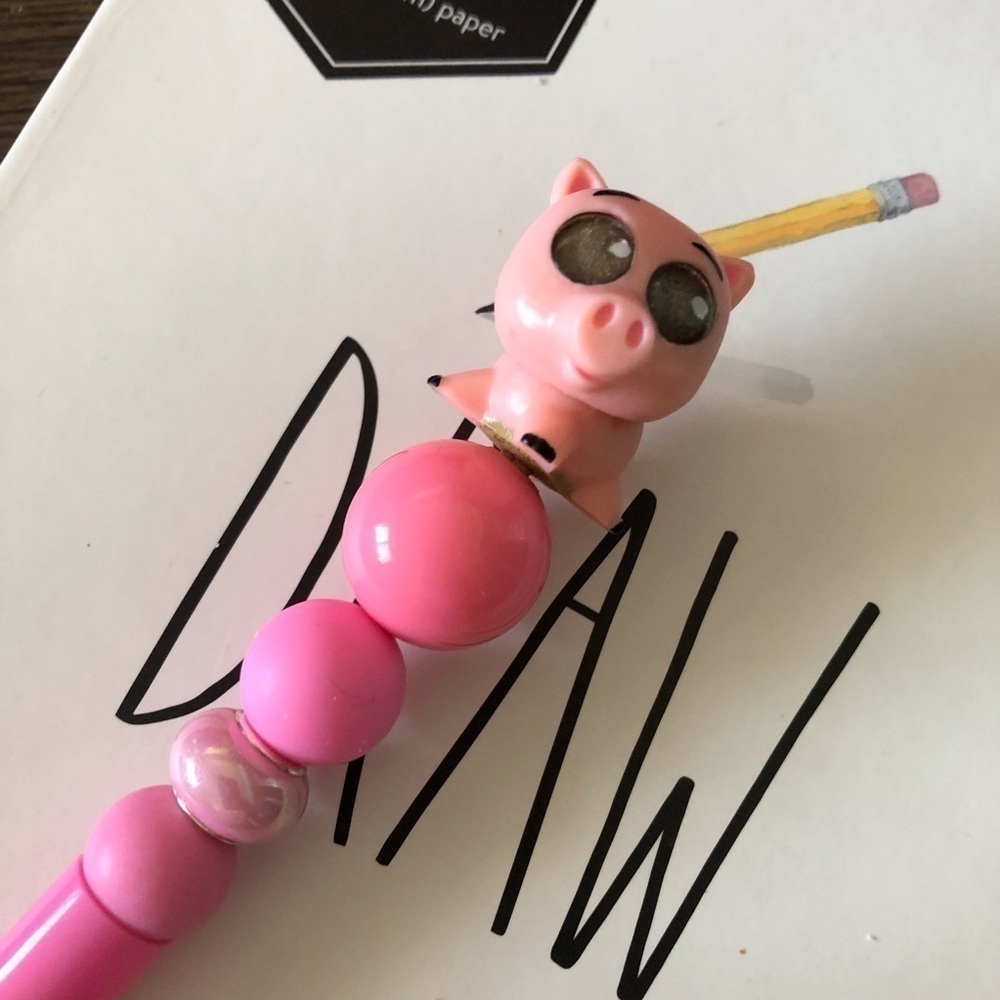 Disney Doorables: Toy Story: Ham handmade beaded pen